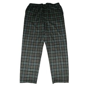 KENZO Wool Olive Green Plaid Trouser Pants Mens Size 2XL XXL Preppy Casual Rare